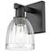 Arcadia Brookfield 11" High Matte Black Sconce With Clear Shade