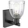2_Arcadia Brookfield 11" High Matte Black Sconce With Clear Shade more views