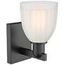 2_Arcadia Brookfield 11" High Matte Black Sconce With White Shade more views