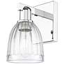 1_Arcadia Brookfield 11" High Polished Chrome Sconce With Clear Shade