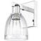 Arcadia Brookfield 11" High Polished Chrome Sconce With Clear Shade