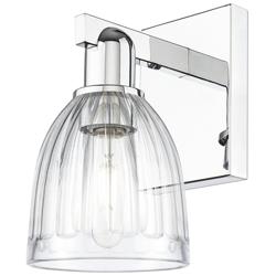 Arcadia Brookfield 11" High Polished Chrome Sconce With Clear Shade