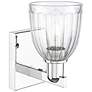 2_Arcadia Brookfield 11" High Polished Chrome Sconce With Clear Shade more views