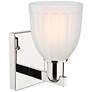 2_Arcadia Brookfield 11" High Polished Nickel Sconce With White Shade more views