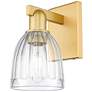 1_Arcadia Brookfield 11" High Satin Gold Sconce With Clear Shade