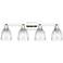 Arcadia Brookfield 33"W 4 Light Polished Nickel Vanity w/ Clear Shade