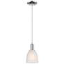 Arcadia Brookfield 6"W Chrome Cord Hung Mini Pendant w/ White Shade