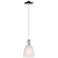 Arcadia Brookfield 6"W Chrome Cord Hung Mini Pendant w/ White Shade