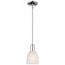 Arcadia Brookfield 6"W Chrome Stem Hung Mini Pendant w/ White Shade