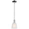 Arcadia Brookfield 6"W Chrome Stem Hung Mini Pendant w/ White Shade