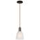 Arcadia Brookfield 6"W Oiled Bronze Cord Mini Pendant w/ White Shade