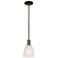 Arcadia Brookfield 6"W Oiled Bronze Stem Mini Pendant w/ White Shade