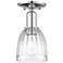 Arcadia Brookfield 6"W Polished Chrome Semi.Flush Mount w/ Clear Shade