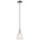 Arcadia Brookfield 6"W Polished Nickel Stem Pendant w/ White Shade
