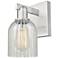 Arcadia Caledonia 11"H Brushed Nickel Sconce With Mouchette Shade