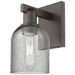 Arcadia Caledonia 11"H Oil Rubbed Bronze Sconce With Charcoal Shade