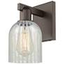 1_Arcadia Caledonia 11"H Oil Rubbed Bronze Sconce With Mouchette Shade