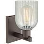 2_Arcadia Caledonia 11"H Oil Rubbed Bronze Sconce With Mouchette Shade more views