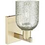 2_Arcadia Caledonia 11" High Antique Brass Sconce With Mica Shade more views