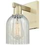 1_Arcadia Caledonia 11" High Antique Brass Sconce With Mouchette Shade