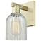 Arcadia Caledonia 11" High Antique Brass Sconce With Mouchette Shade