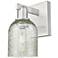 Arcadia Caledonia 11" High Brushed Satin Nickel Sconce With Mica Shade