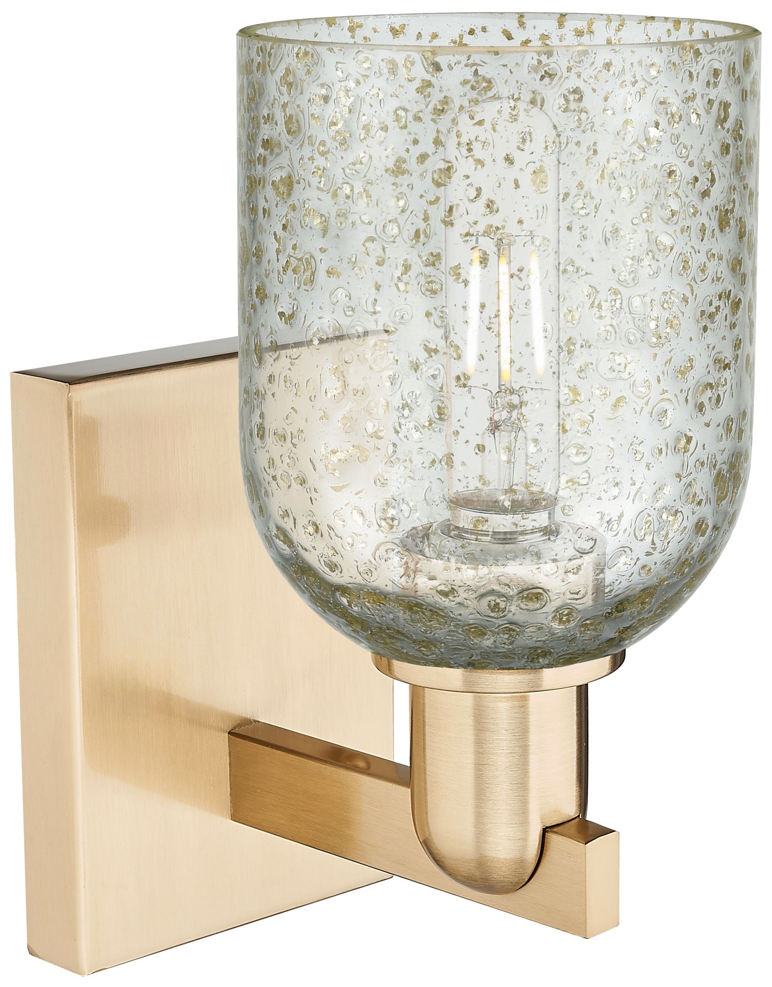 Image 2 Arcadia Caledonia 11" High Champagne Bronze Sconce With Mica Shade more views