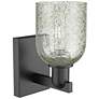2_Arcadia Caledonia 11" High Matte Black Sconce With Mica Shade more views