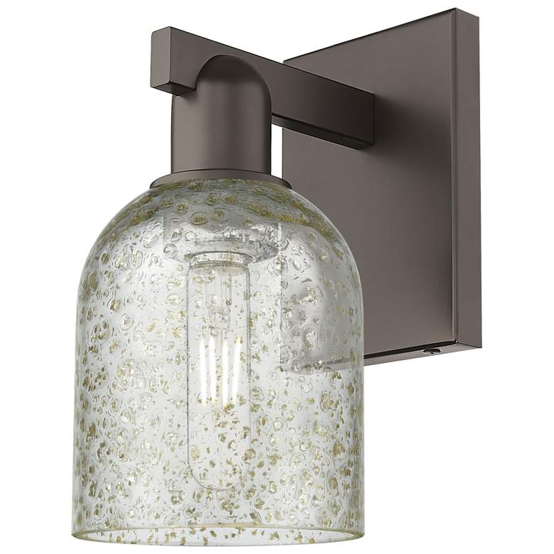 Image 1 Arcadia Caledonia 11" High Oil Rubbed Bronze Sconce With Mica Shade