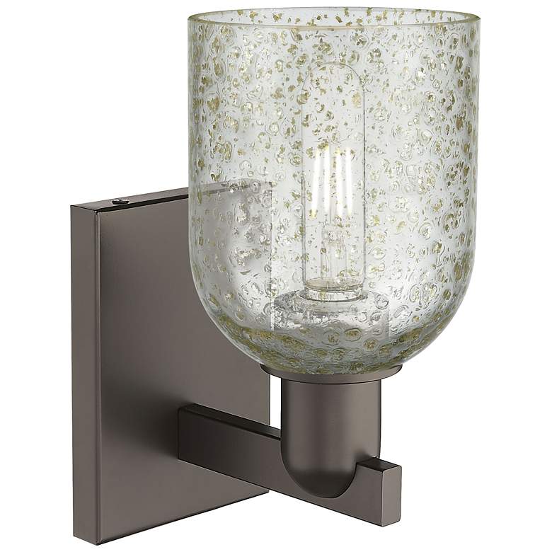 Image 2 Arcadia Caledonia 11" High Oil Rubbed Bronze Sconce With Mica Shade more views