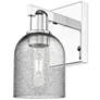 1_Arcadia Caledonia 11" High Polished Chrome Sconce With Charcoal Shade
