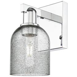 Arcadia Caledonia 11" High Polished Chrome Sconce With Charcoal Shade
