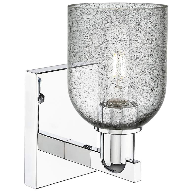 Image 2 Arcadia Caledonia 11" High Polished Chrome Sconce With Charcoal Shade more views