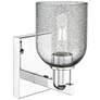 2_Arcadia Caledonia 11" High Polished Chrome Sconce With Charcoal Shade more views