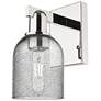 1_Arcadia Caledonia 11" High Polished Nickel Sconce With Charcoal Shade