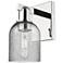 Arcadia Caledonia 11" High Polished Nickel Sconce With Charcoal Shade
