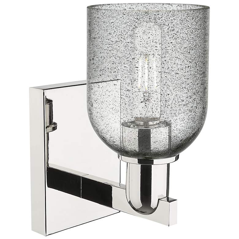 Image 2 Arcadia Caledonia 11" High Polished Nickel Sconce With Charcoal Shade more views