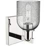 2_Arcadia Caledonia 11" High Polished Nickel Sconce With Charcoal Shade more views