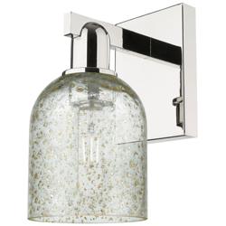 Arcadia Caledonia 11" High Polished Nickel Sconce With Mica Shade