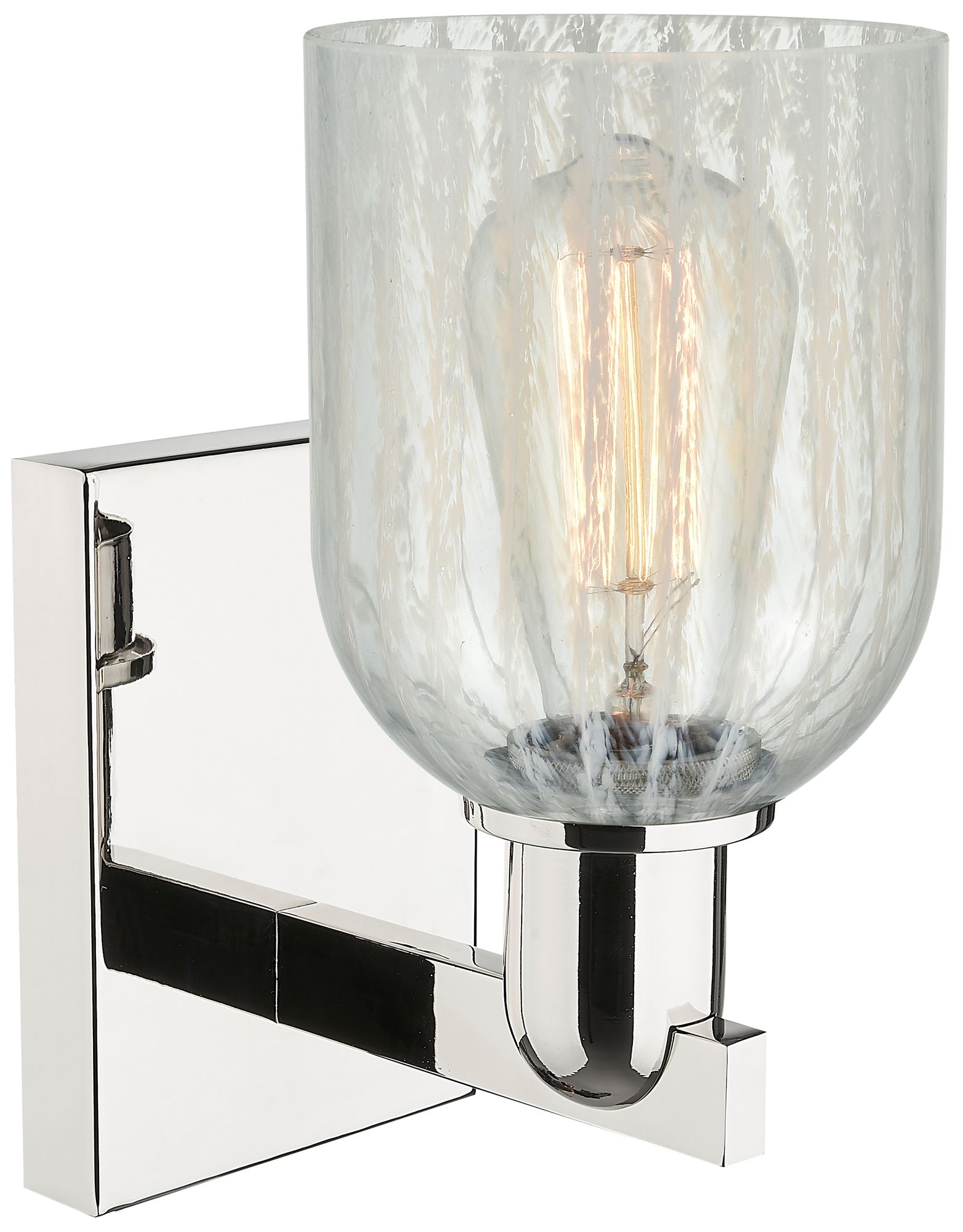 Image 2 Arcadia Caledonia 11" High Polished Nickel Sconce With Mouchette Shade more views