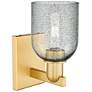 2_Arcadia Caledonia 11" High Satin Gold Sconce With Charcoal Shade more views
