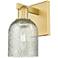 Arcadia Caledonia 11" High Satin Gold Sconce With Mica Shade