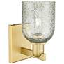 2_Arcadia Caledonia 11" High Satin Gold Sconce With Mica Shade more views