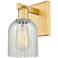 Arcadia Caledonia 11" High Satin Gold Sconce With Mouchette Shade