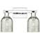 Arcadia Caledonia 16"W 2 Light Chrome Vanity Light w/ Mica Shade