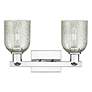 2_Arcadia Caledonia 16"W 2 Light Chrome Vanity Light w/ Mica Shade more views
