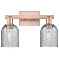 Arcadia Caledonia 16"W 2 Light Copper Vanity Light With Charcoal Shade