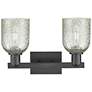 2_Arcadia Caledonia 16"W 2 Light Matte Black Bath Light With Mica Shade more views