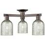 Arcadia Caledonia 23"W 3 Light Oiled Bronze Semi-Flush w/ Mica Shade