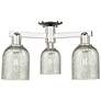 Arcadia Caledonia 23"W 3-Lt Polished Nickel Semi-Flush w/ Mica Shade